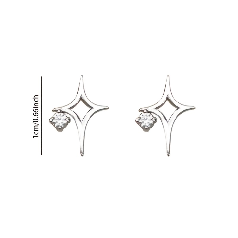 2pcs Women's Fashion Starburst Studs, Light Luxury Style